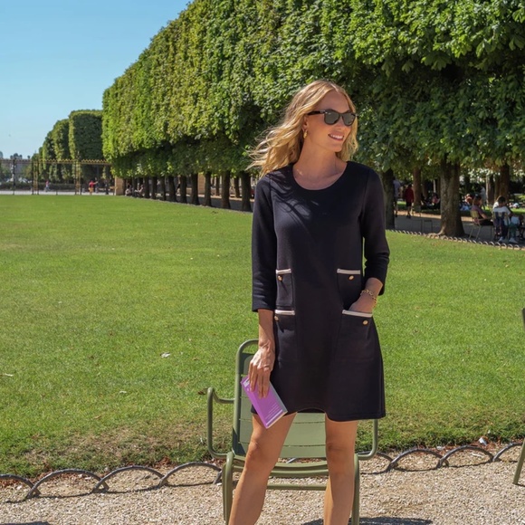 Tuckernuck Black Francoise Mod Mini Dress - Picture 1 of 6